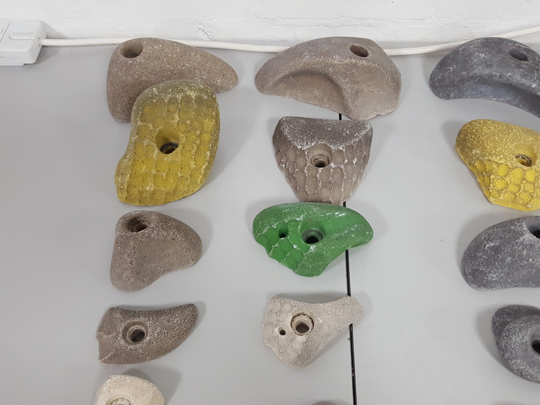 Image of Lot of 34 Multi Bouldering / Rock Climbing Grips Hand / Foot - No Bolts