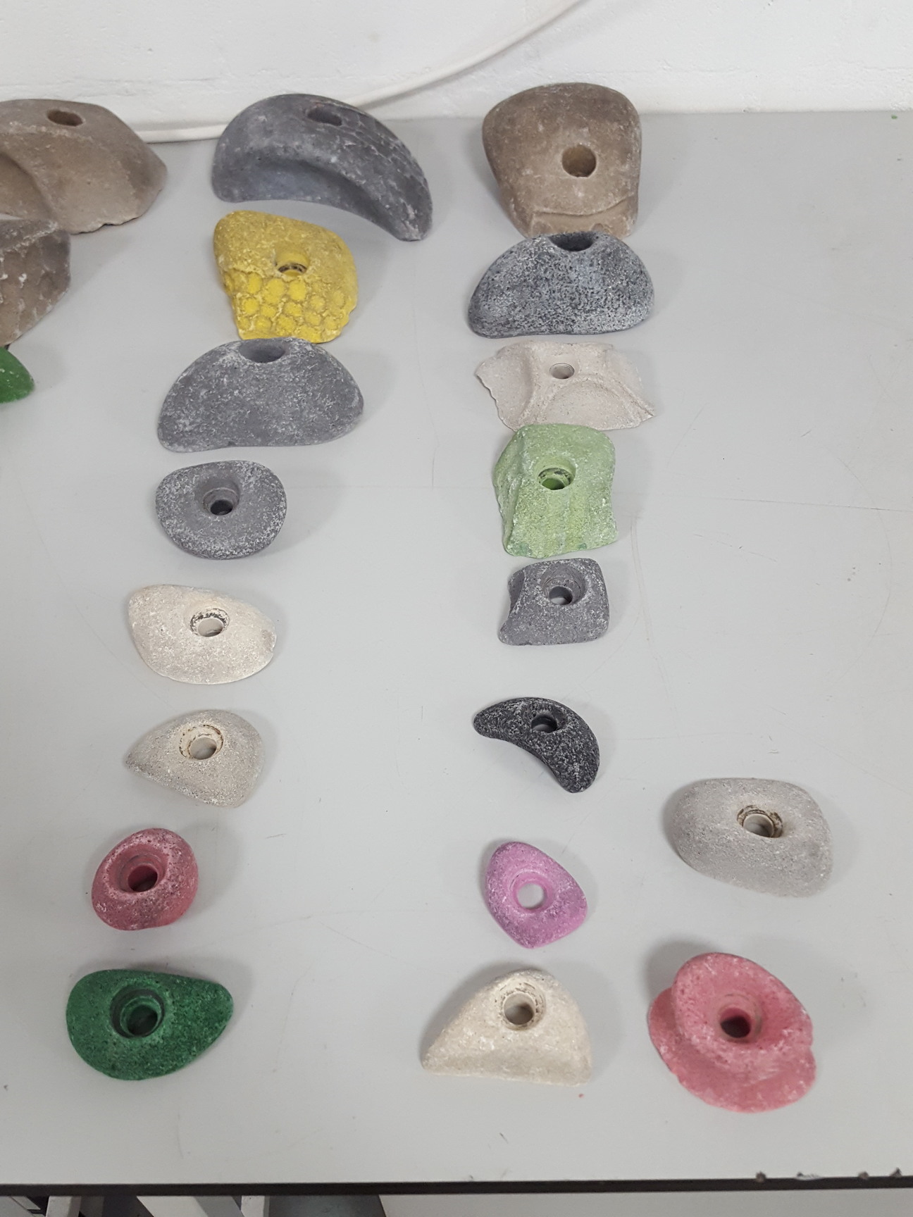 Image of Lot of 34 Multi Bouldering / Rock Climbing Grips Hand / Foot - No Bolts