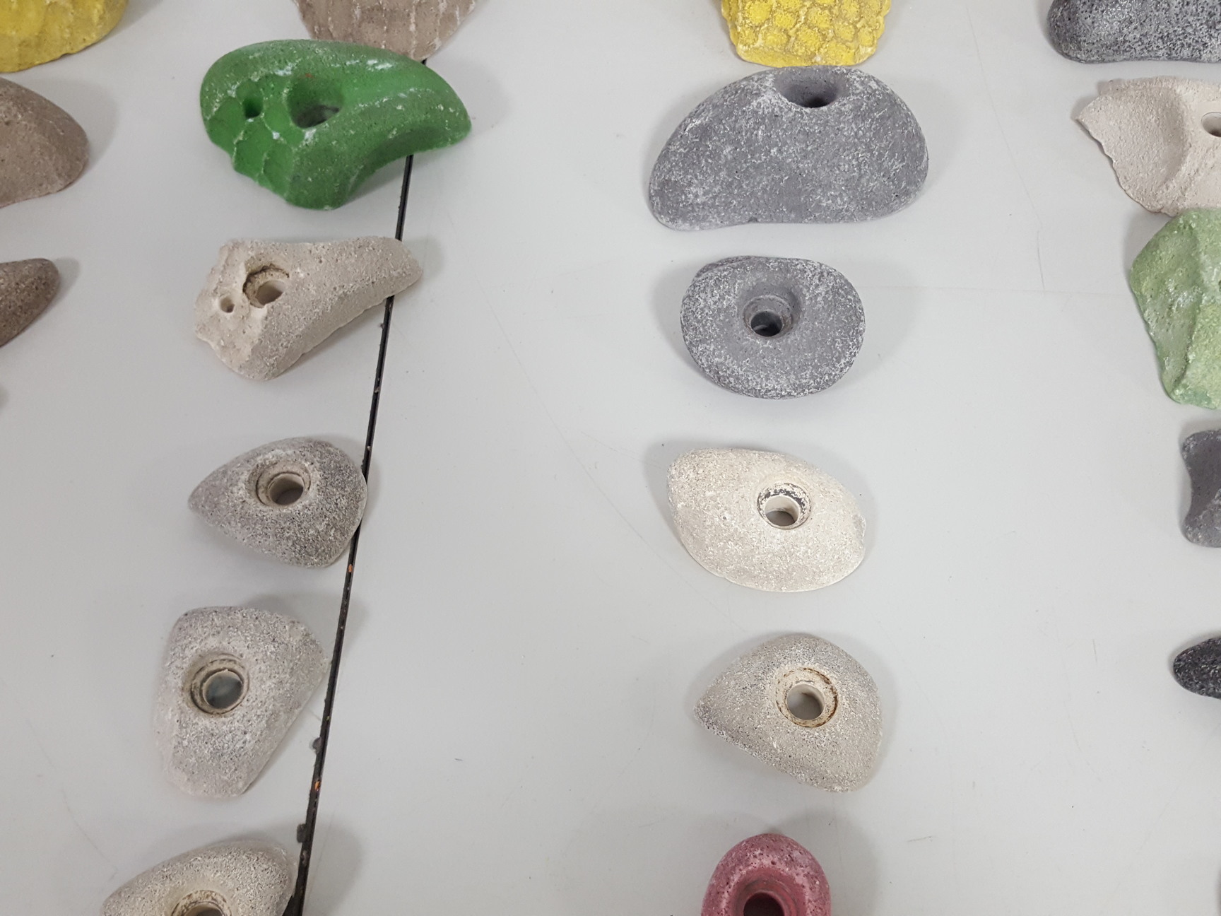 Image of Lot of 34 Multi Bouldering / Rock Climbing Grips Hand / Foot - No Bolts