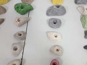 Thumbnail image of Lot of 34 Multi Bouldering / Rock Climbing Grips Hand / Foot - No Bolts