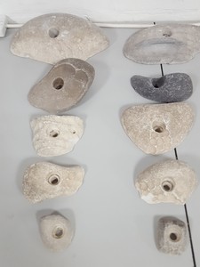 Thumbnail image of Lot of 25 White Bouldering / Rock Climbing Grips Hand / Foot - No Bolts