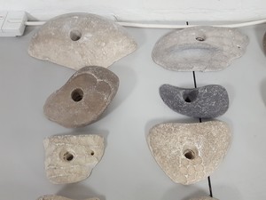 Thumbnail image of Lot of 25 White Bouldering / Rock Climbing Grips Hand / Foot - No Bolts