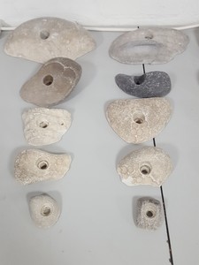Thumbnail image of Lot of 25 White Bouldering / Rock Climbing Grips Hand / Foot - No Bolts