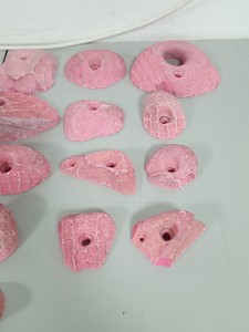 Thumbnail image of Lot of 22 Pink Bouldering / Rock Climbing Grips Hand / Foot - No Bolts