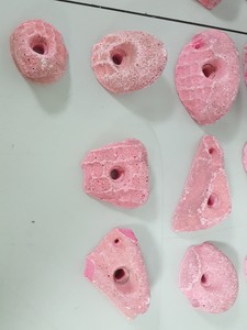 Thumbnail image of Lot of 22 Pink Bouldering / Rock Climbing Grips Hand / Foot - No Bolts