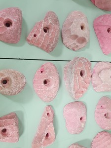 Thumbnail image of Lot of 22 Pink Bouldering / Rock Climbing Grips Hand / Foot - No Bolts