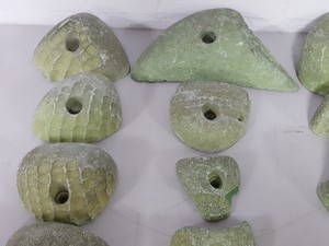 Thumbnail image of Lot of 25 Green Bouldering / Rock Climbing Grips Hand / Foot - No Bolts