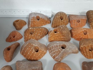 Thumbnail image of Lot of 36 Orange Bouldering / Rock Climbing Grips Hand / Foot - No Bolts