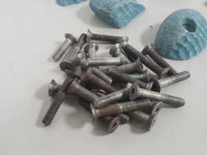 Thumbnail image of Lot of 25 Blue Bouldering / Rock Climbing Grips Hand / Foot - With Bolts