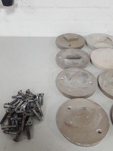 Thumbnail image of Lot of 25 Grey / White Bouldering / Rock Climbing Grips Hand / Foot - With Bolts