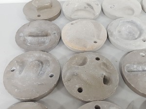 Thumbnail image of Lot of 25 Grey / White Bouldering / Rock Climbing Grips Hand / Foot - With Bolts