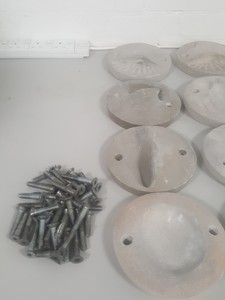 Thumbnail image of Lot of 20 White / Grey Bouldering / Rock Climbing Grips Hand / Foot - With Bolts