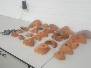 Thumbnail image of Lot of 25 Orange Bouldering / Rock Climbing Grips Hand / Foot - With Bolts