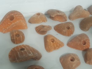 Thumbnail image of Lot of 25 Orange Bouldering / Rock Climbing Grips Hand / Foot - With Bolts