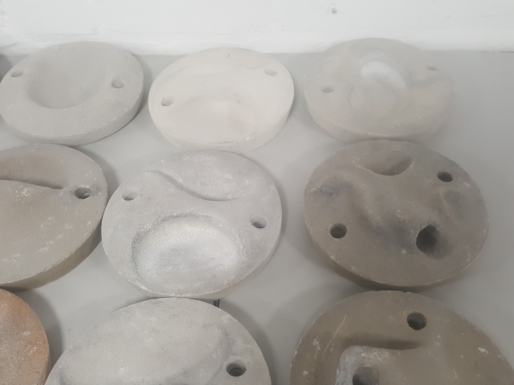 Image of Lot of 20 Grey Bouldering / Rock Climbing Grips Hand / Foot - With Bolts