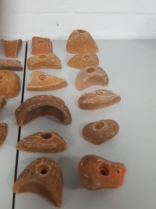 Thumbnail image of Lot of 25 Orange Bouldering / Rock Climbing Grips Hand / Foot - With Bolts