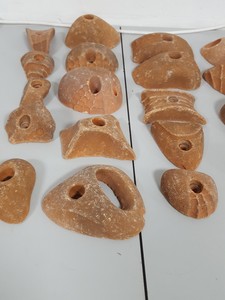 Thumbnail image of Lot of 25 Orange Bouldering / Rock Climbing Grips Hand / Foot - With Bolts