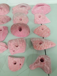 Thumbnail image of Lot of 25 Pink Bouldering / Rock Climbing Grips Hand / Foot - No Bolts