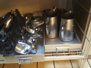 Thumbnail image of Job Lot of Catering, Coffee Pots, Baking Trays, Soup, Gravy Stainless Steel
