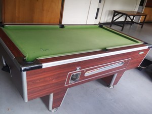 Thumbnail image of Slate Bed Full-Size Pub Pool Table 7ft x 4ft With Pool Sticks + Table Cover