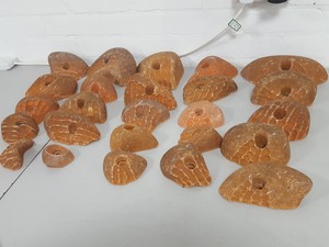 Thumbnail image of Lot of 25 Orange Bouldering / Rock Climbing Grips Hand / Foot - With Bolts