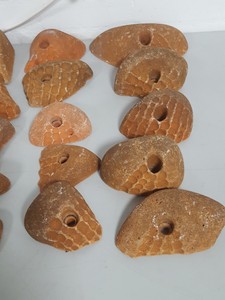 Thumbnail image of Lot of 25 Orange Bouldering / Rock Climbing Grips Hand / Foot - With Bolts
