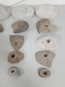 Thumbnail image of Lot of 25 Grey White Bouldering / Rock Climbing Grips Hand / Foot - No Bolts