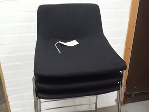Thumbnail image of Set of 3 China High Back Night Club Chair Black Bar Stools Coffee