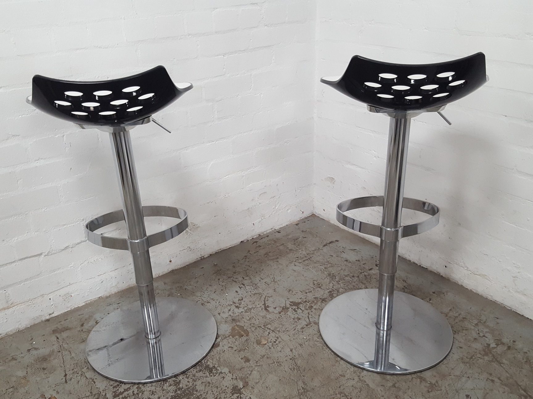 Image of 2x Jam Calligaris Bar Stool Chair Italian Designer Acrylic