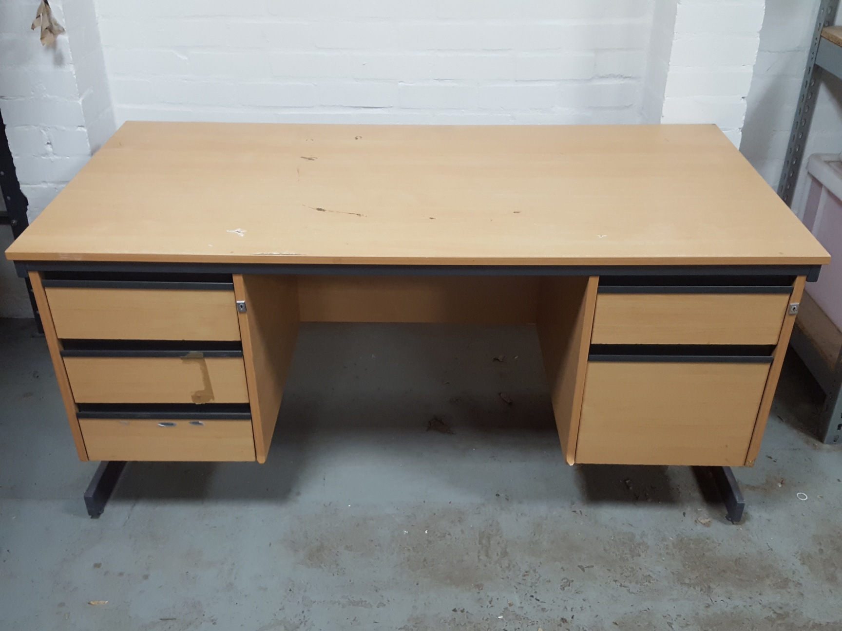 Image of Office Desk Table Veneer Writing