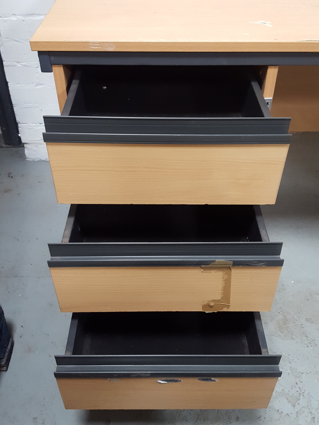 Image of Office Desk Table Veneer Writing