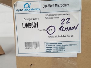 Thumbnail image of Aplha 384 Deep-well 200µl Microplates LW9601 Microtitre Plates Lab - 22 Packs