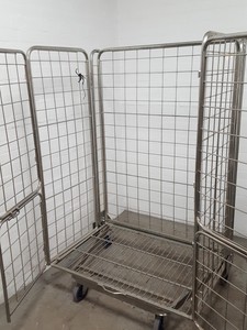 Thumbnail image of Collapsible Double Roll Cage Metal Wire Warehouse Storage 