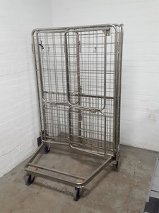 Thumbnail image of Collapsible Double Roll Cage Metal Wire Warehouse Storage 
