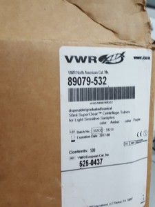 Thumbnail image of 500 Pack VWR 50ml Centrifuge Tubes + Caps For Light Sensitive Samples 525-04 Lab