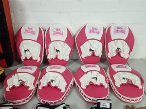 Thumbnail image of Job Lot Boxing Kickboxing MMA Hit Kick Pads Gloves Headgear Lonsdale Gym