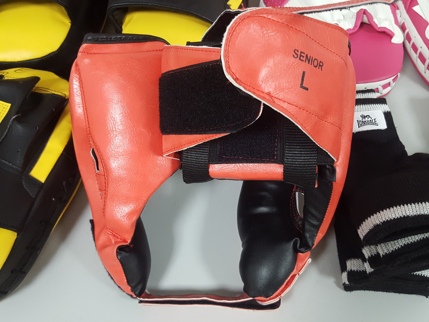 Image of Job Lot Boxing Kickboxing MMA Hit Kick Pads Gloves Headgear Lonsdale Gym
