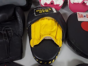 Thumbnail image of Job Lot Boxing Kickboxing MMA Hit Kick Pads Gloves Headgear Lonsdale Gym
