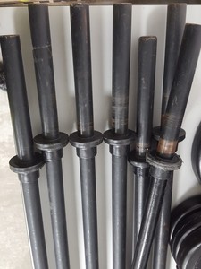 Thumbnail image of 143kg Studio Weight Plates Dance / Aerobics + 7 Barbells & Barbell Rack