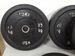 Thumbnail image of 120kg Bumper Olympic Weight Plates York Bison Gym Commercial