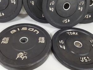 Thumbnail image of 120kg Bumper Olympic Weight Plates York Bison Gym Commercial