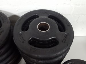 Thumbnail image of 162.5kg of York USA Olympic Weight Plates Gym 10kg, 5kg, 2.5kg, 1.25kg