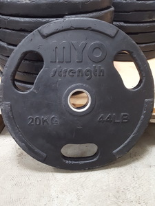 Thumbnail image of Myo Strength Olympic Tri Grip Gym Weight Plates 22 x 20kg Gym Equipment