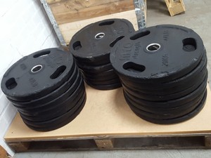 Thumbnail image of Myo Strength Olympic Tri Grip Gym Weight Plates 22 x 20kg Gym Equipment
