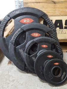 Thumbnail image of Jordan Olympic Tri Grip Gym Weight Plates 20kg 10kg 5kg 2.5kg 1.25kg