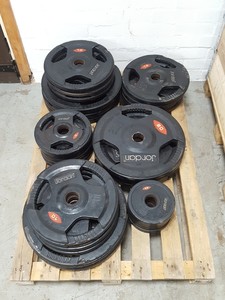 Thumbnail image of Jordan Olympic Tri Grip Gym Weight Plates 20kg 10kg 5kg 2.5kg 1.25kg