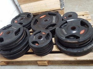 Thumbnail image of Jordan Olympic Tri Grip Gym Weight Plates 20kg 10kg 5kg 2.5kg 1.25kg