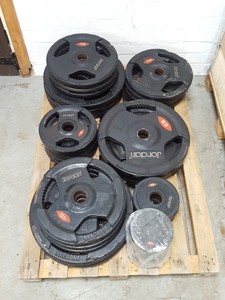 Thumbnail image of Jordan Olympic Tri Grip Gym Weight Plates 20kg 10kg 5kg 2.5kg 1.25kg