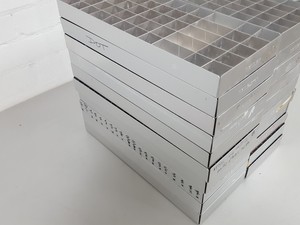 Thumbnail image of Lot of 20 Denley -80 Freezer Vial Sample Tray Storage Lab 38.1cm x 15.3cm