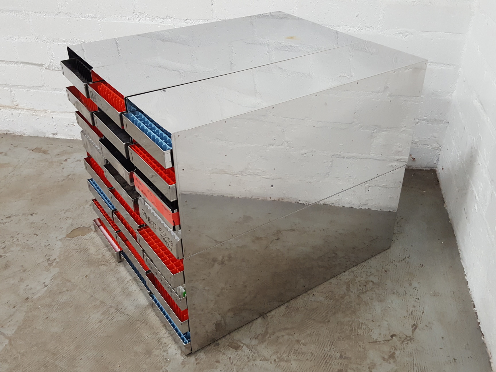 Image of Lot of 6 Storage Tray Racks Lab Equipment